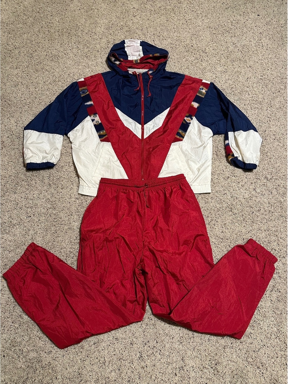 Vintage Kaotix Colorblock Tracksuit Set with Hooded Jacket and Pants